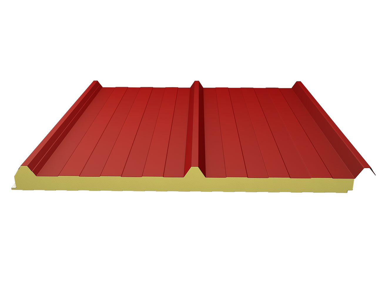 PUR - PIR Dolgulu Üç Hadveli Çatı Paneli